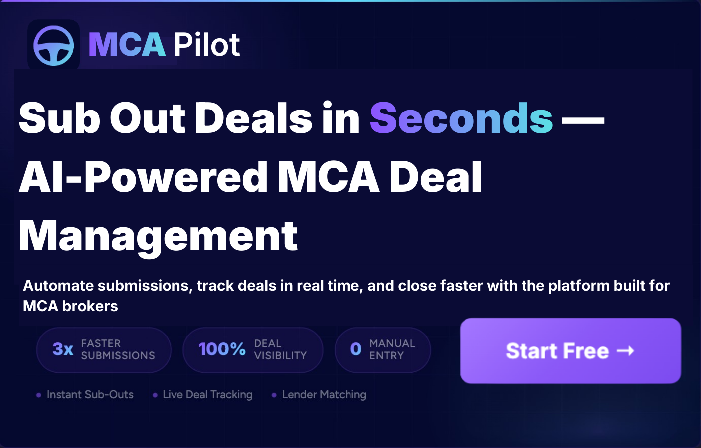 MCA Pilot – AI Underwriting & Deal Management